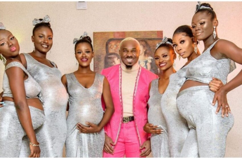 Influencer si presenta a matrimonio Nollywood con sei donne tutte incinte di lui
