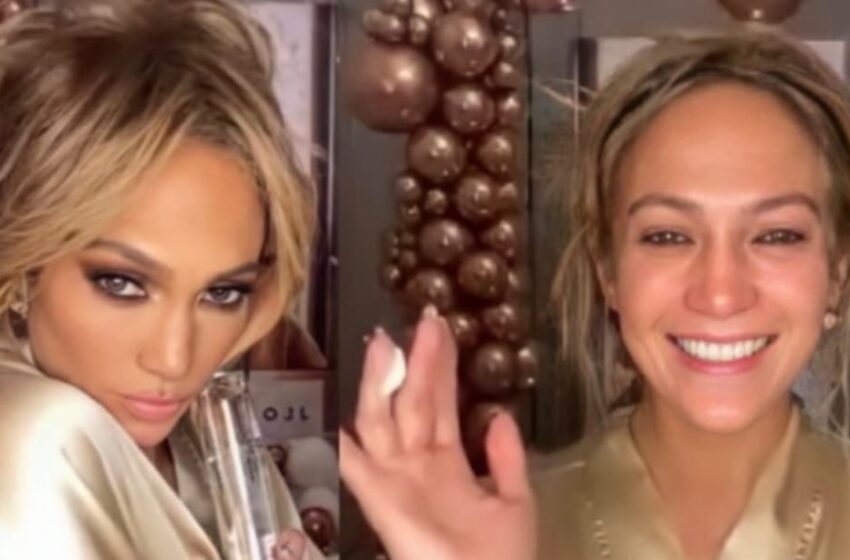 Jennifer Lopez, 51 anni, si strucca in diretta e stupisce i suoi fan (video)