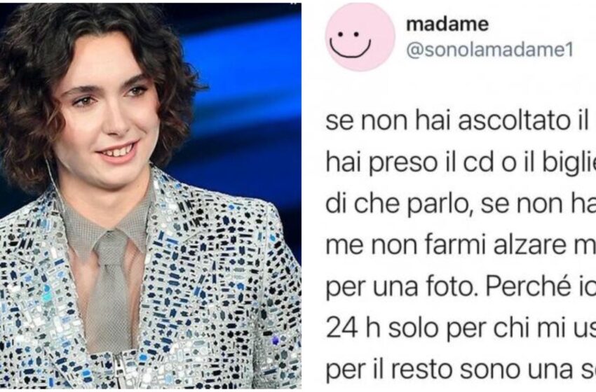 Madame: “Se non hai preso il mio cd non farmi alzare mentre mangio per un selfie”