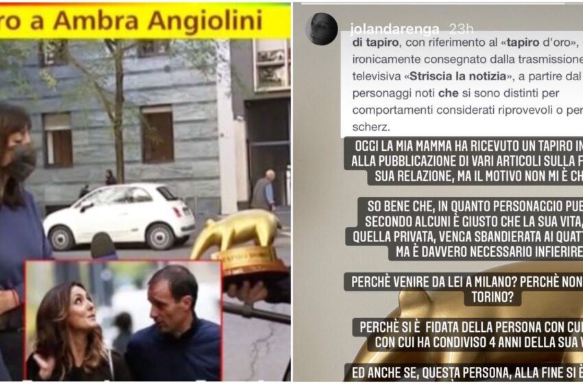 Striscia sbeffeggia Ambra, la figlia non ci sta: “È da perdenti fidarsi e amare o tradire?”