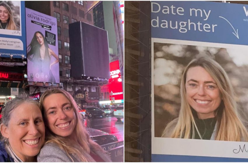  La figlia è ancora single, madre fa esporre un cartellone a Time Square per aiutarla
