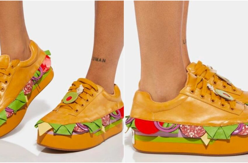  Ecco la nuova moda: le scarpe da ginnastica a forma di sandwich di Dolls Kill