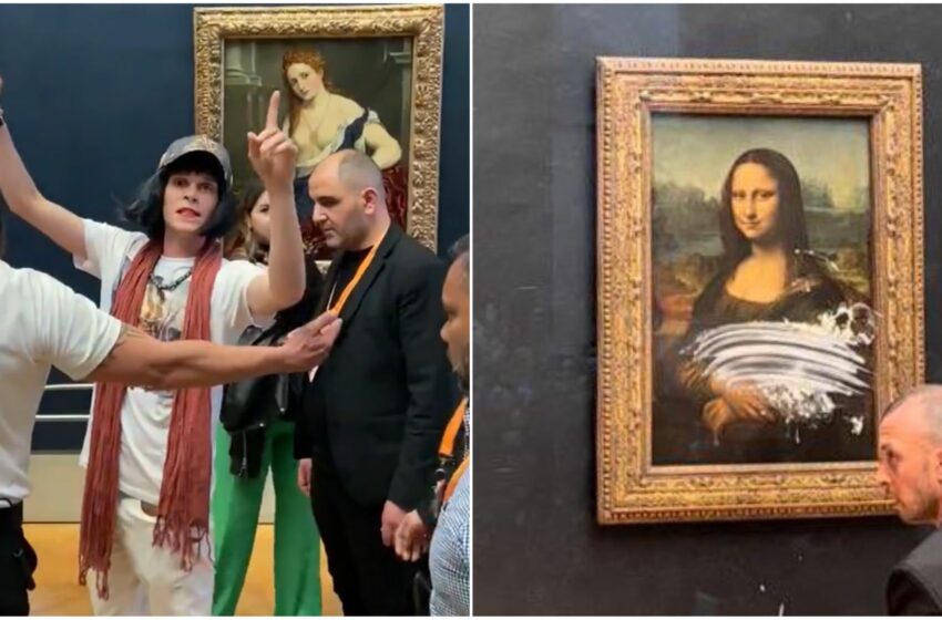  Choc al Louvre: un uomo ha colpito il quadro della Gioconda con una torta