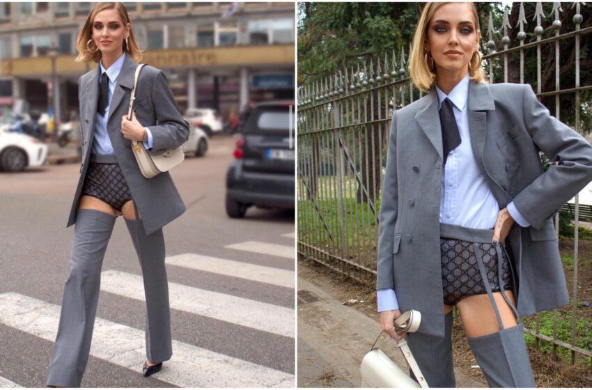  Chiara Ferragni e l’outfit Gucci: culotte trasparenti sopra i pantaloni